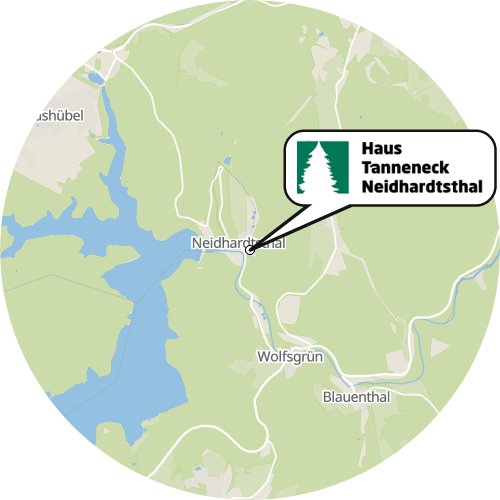 Kartenausschnitt für die Firma Haus Tanneneck Neidhardtsthal GmbH - Pflege- und Betreuungszentrum