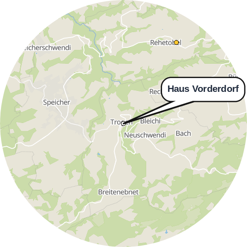 Kartenausschnitt für die Firma Haus Vorderdorf