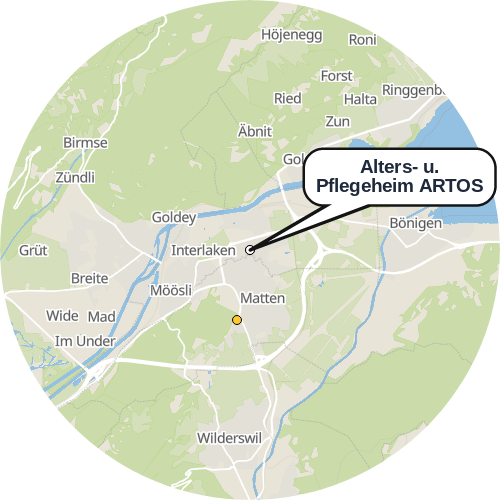 Kartenausschnitt für die Firma Alters- u. Pflegeheim ARTOS