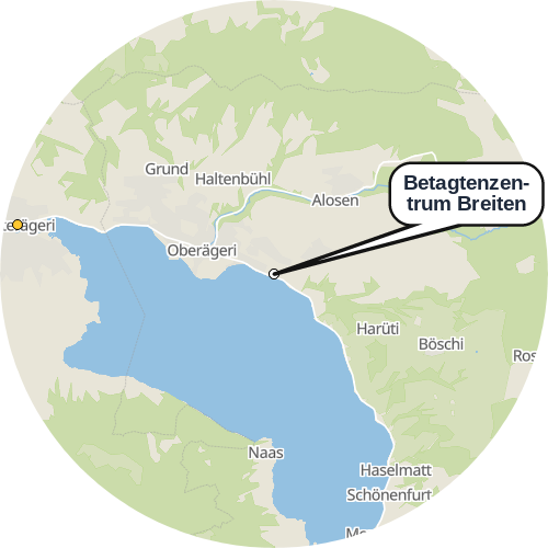 Kartenausschnitt für die Firma Betagtenzentrum Breiten
