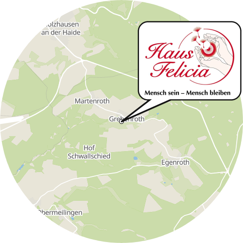 Kartenausschnitt für die Firma Altenpflegeheim Haus Felicia