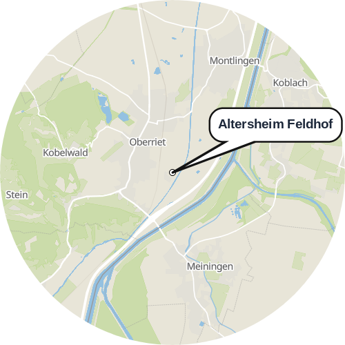 Kartenausschnitt für die Firma Altersheim Feldhof