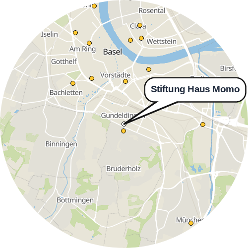 Kartenausschnitt für die Firma Stiftung Haus Momo