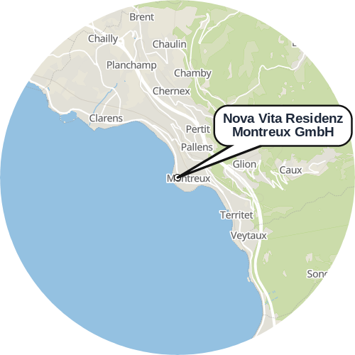 Kartenausschnitt für die Firma Nova Vita Residenz Montreux GmbH