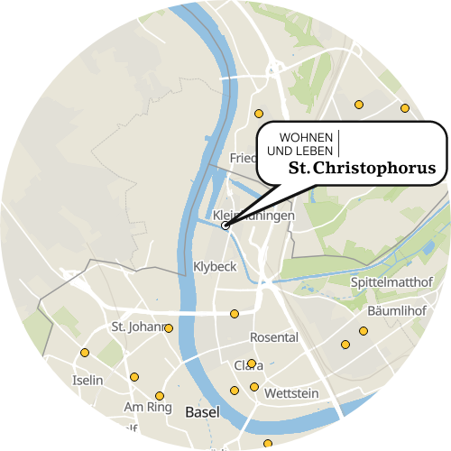 Kartenausschnitt für die Firma Pflegewohnheim St. Christophorus