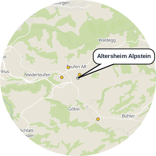 Kartenausschnitt für die Firma Altersheim Alpstein