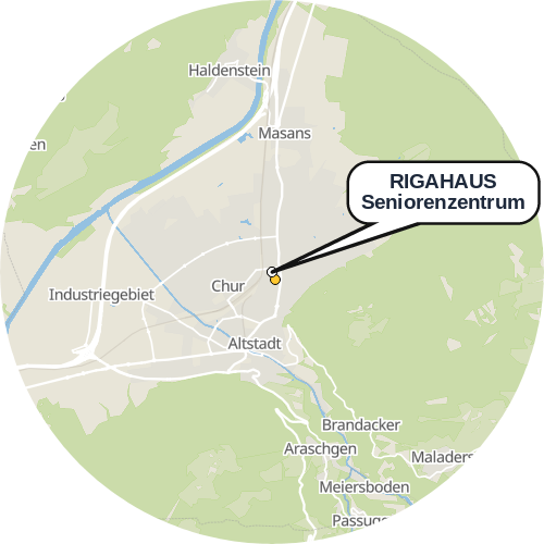 Kartenausschnitt für die Firma RIGAHAUS Seniorenzentrum