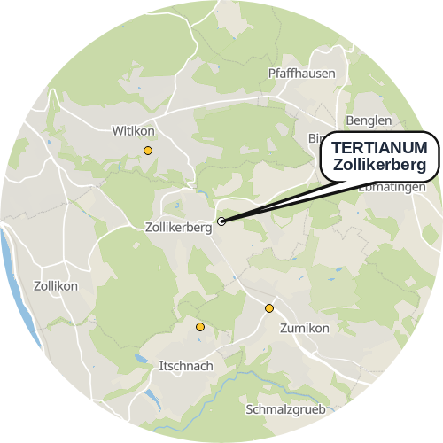 Kartenausschnitt für die Firma TERTIANUM Zollikerberg