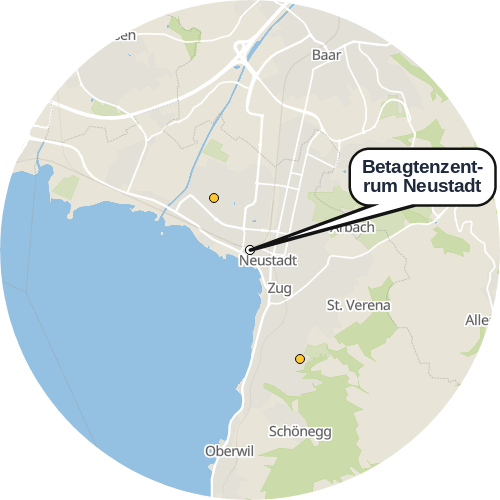 Kartenausschnitt für die Firma Betagtenzentrum Neustadt