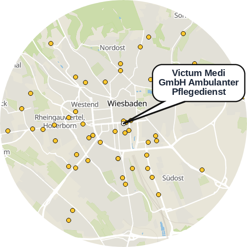 Kartenausschnitt für die Firma Victum Medi GmbH Ambulanter Pflegedienst