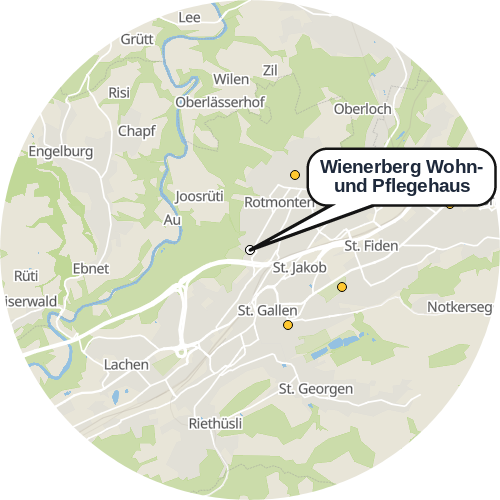 Kartenausschnitt für die Firma Wienerberg Wohn- und Pflegehaus