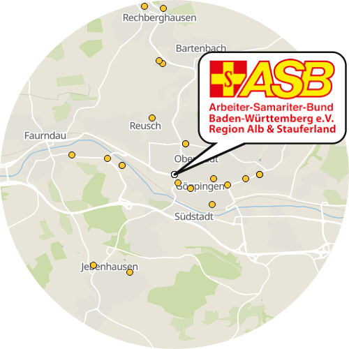Kartenausschnitt für die Firma ASB Tagespflege "Sternquartier"