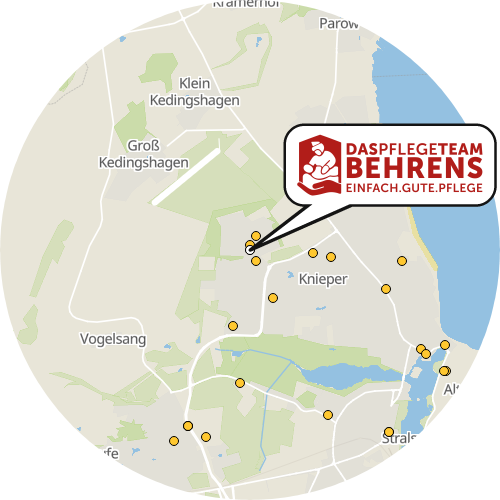 Kartenausschnitt für die Firma Das Pflegeteam Behrens GmbH
