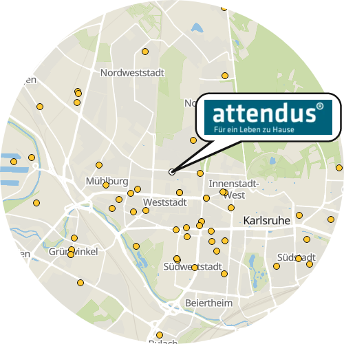 Kartenausschnitt für die Firma Attendus
