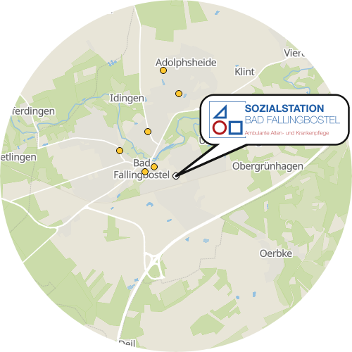 Kartenausschnitt für die Firma Sozialstation Bad Fallingbostel