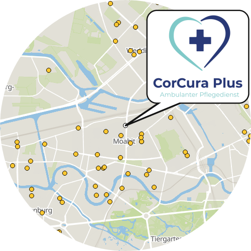 Kartenausschnitt für die Firma CorCura Plus GmbH