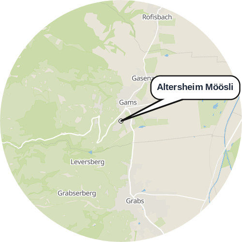 Kartenausschnitt für die Firma Altersheim Möösli