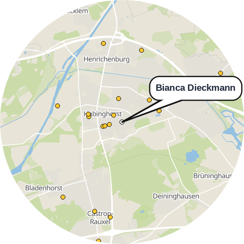 Kartenausschnitt für die Firma Bianca Dieckmann